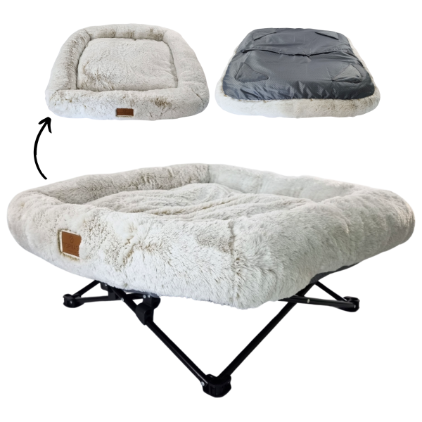 Katzenbett Fluffy - Schneeweiß - 76 x 76 x 13 cm